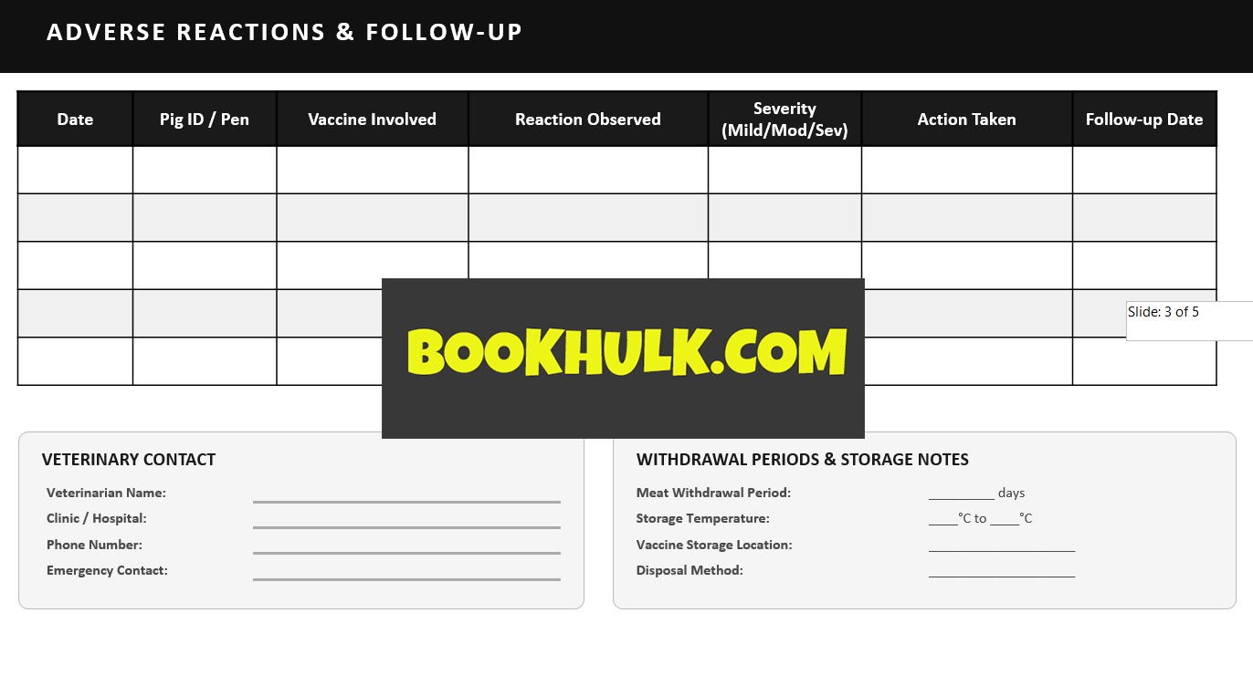 Pig Vaccination Schedule – PDF 