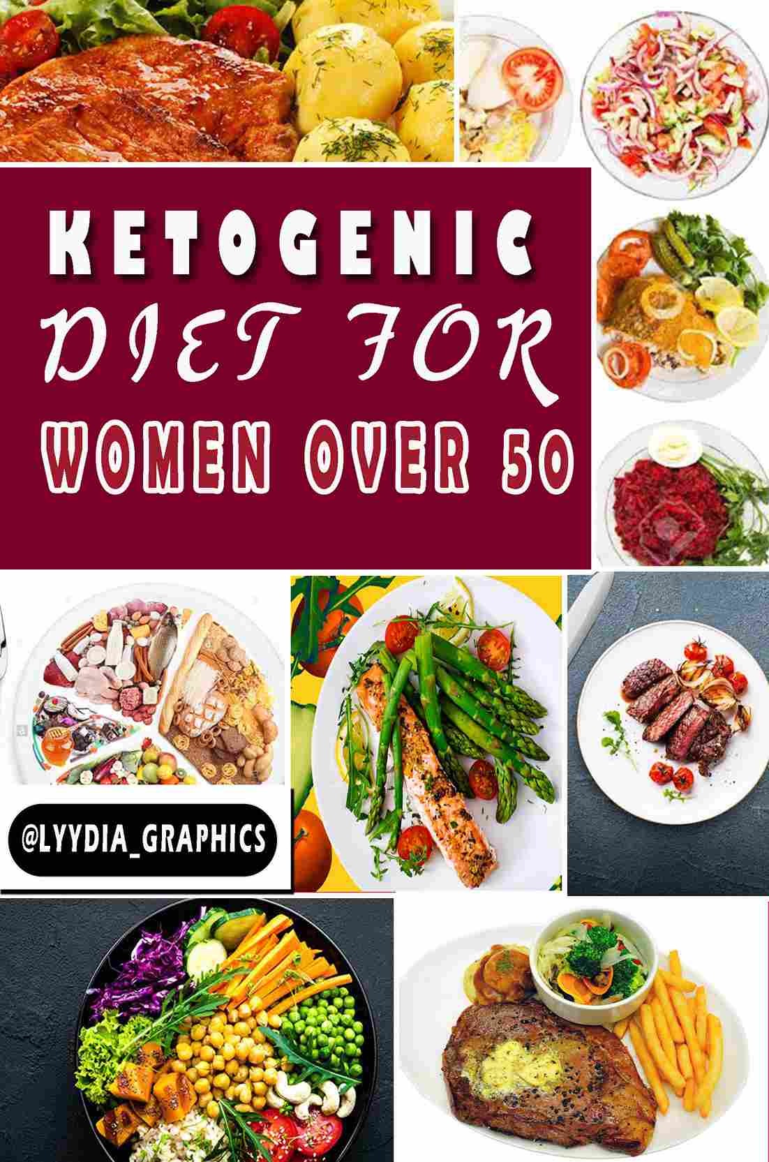 Ketogenic Diet for Women Over 50 : Book Cover Design