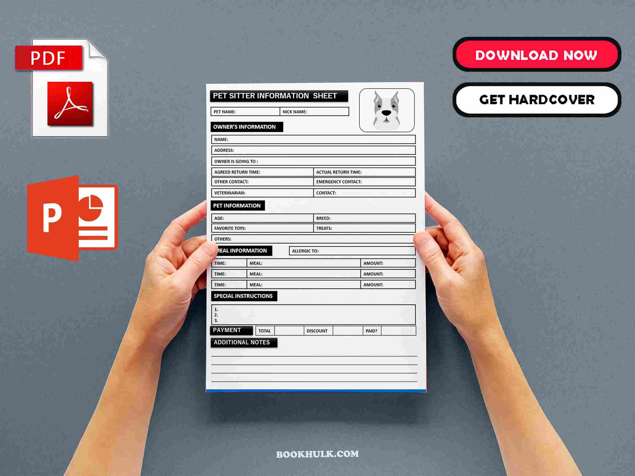 Pet Sitter Instructions Template 