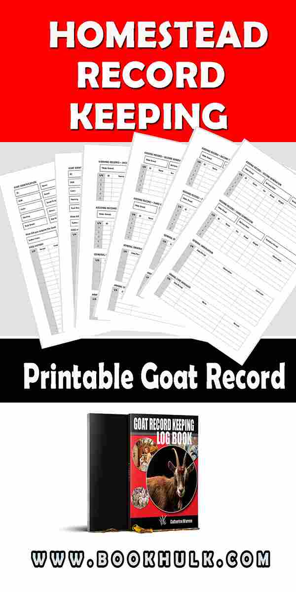 The goat record keeping log book