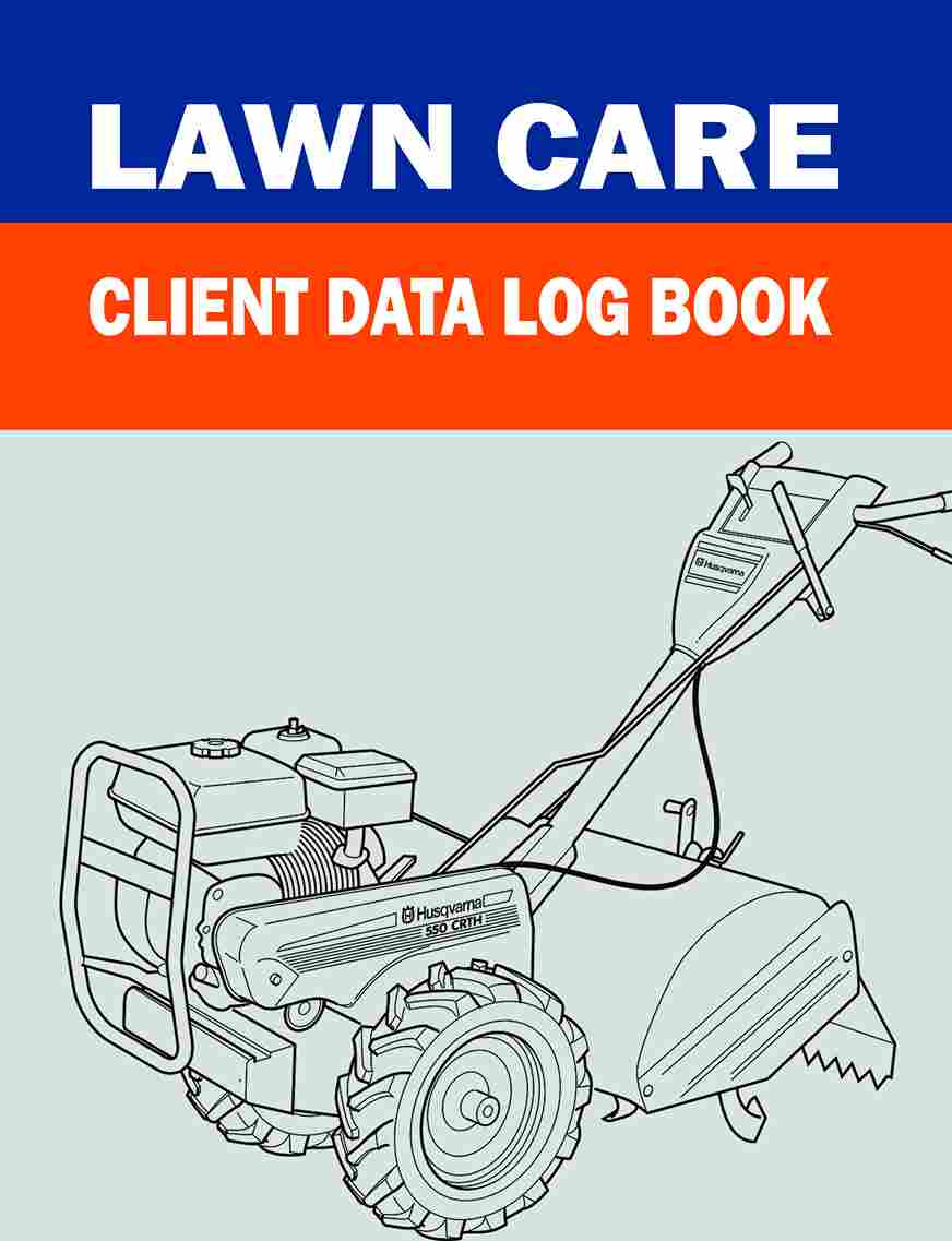 Lawn Care Client Data Log Book (Printable)