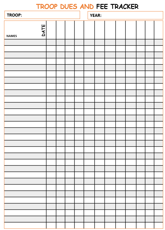 Printable Troop Leader Planner for Girls Scout 