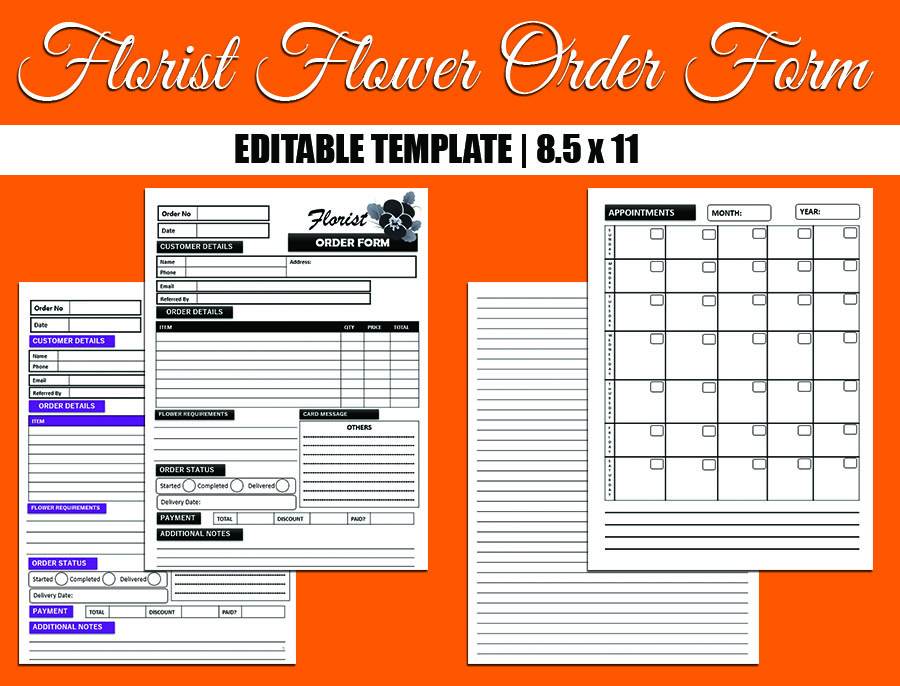 Florist Order Form