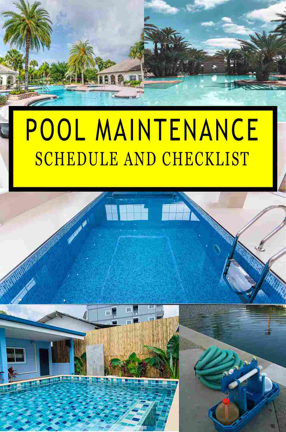 Pool Maintenance Schedule and Checklist