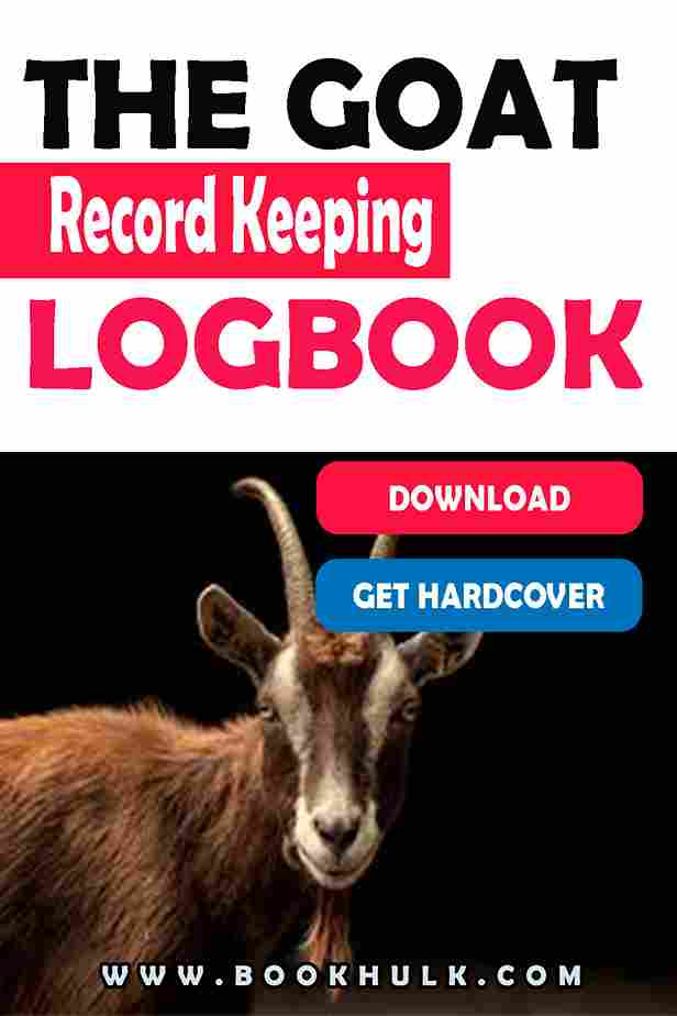 Goat Farm Record Log Book