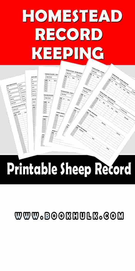The Sheep Record Keeping Log book