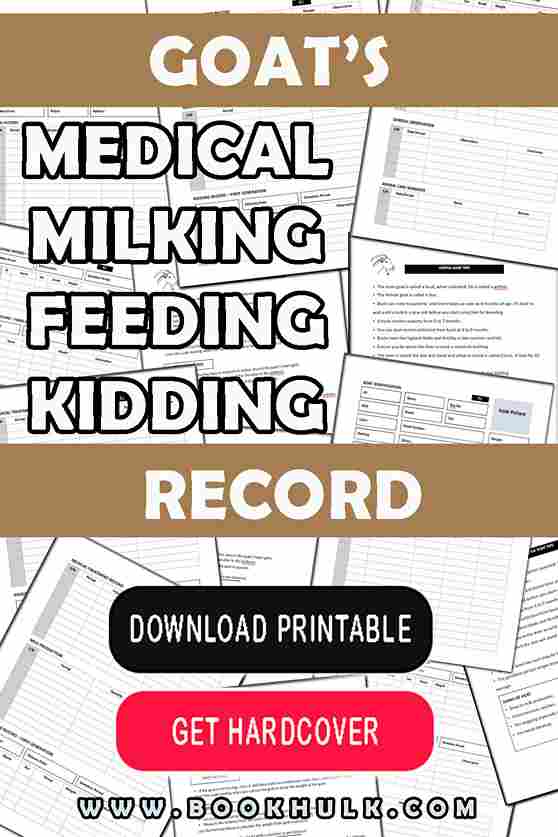 The goat Farm Record Keeping Log book