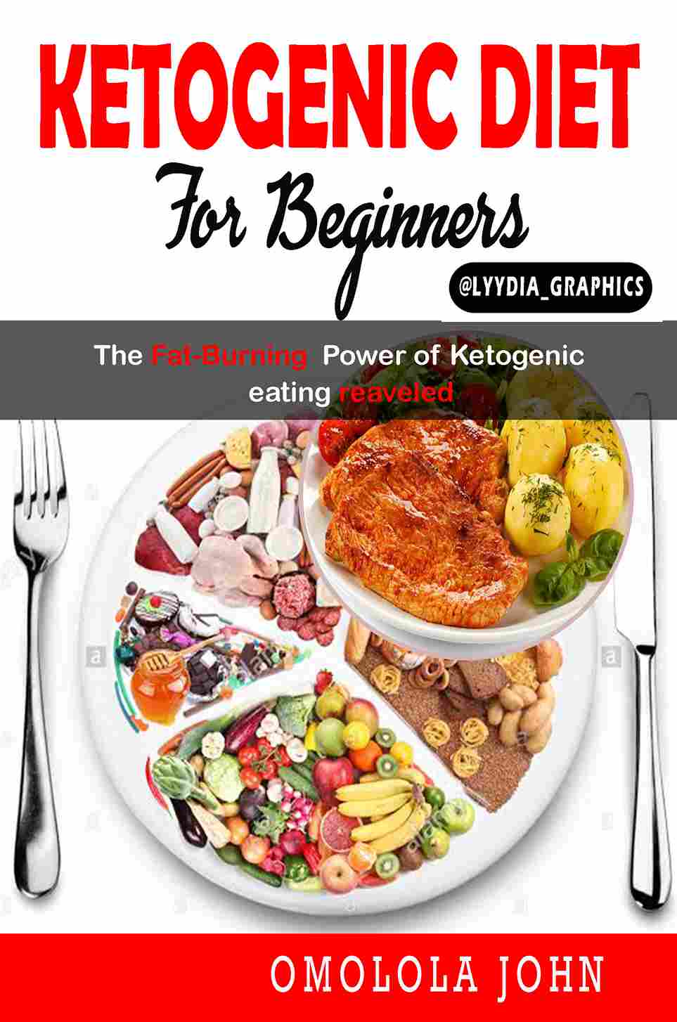 Ketogenic Diet For Beginners: Book Cover Design