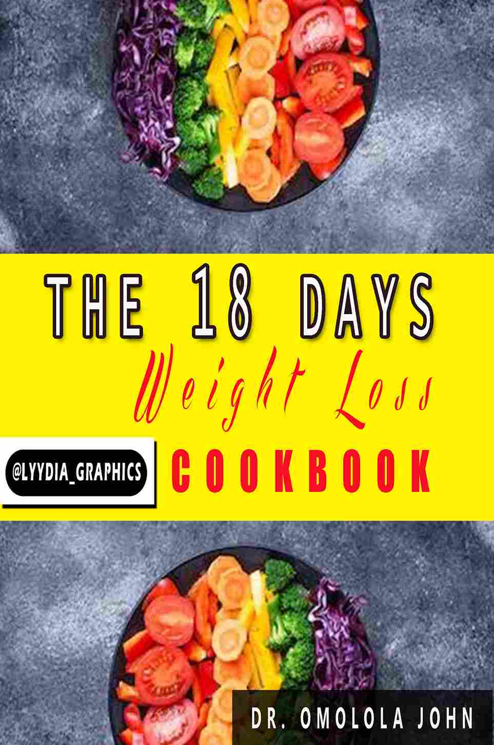 18 days Weight Loss Diet Cookbook: Book Cover Design