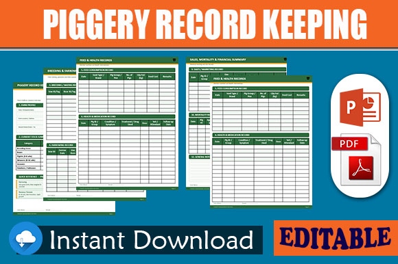 Piggery Record Keeping Template 
