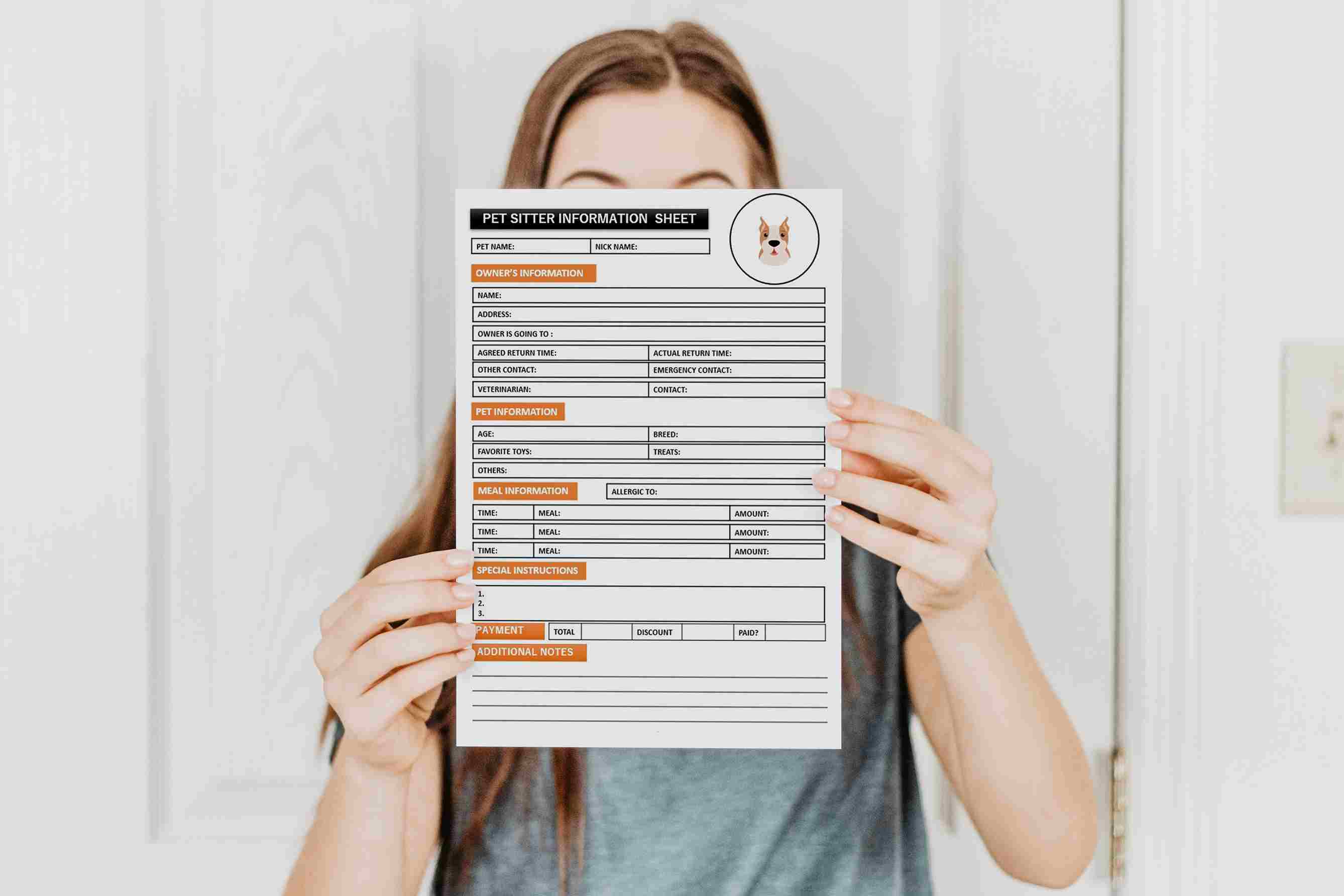 Pet Sitter Instructions Template 