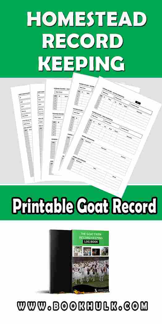 The goat Farm Record Keeping Log book